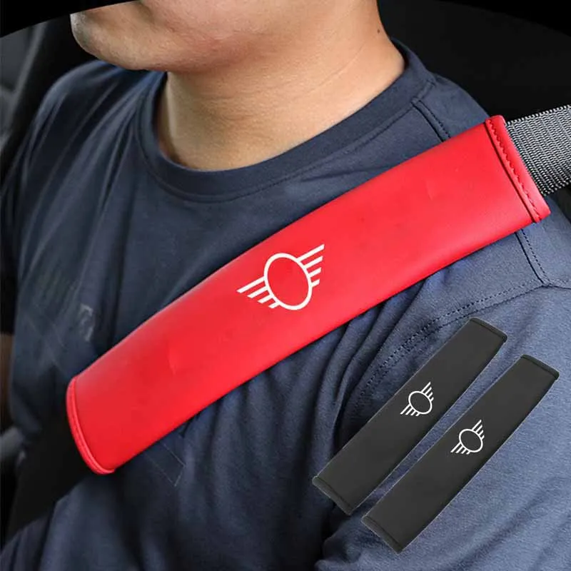 Подкладка для ремня безопасности из искусственной кожи плечевой протектор MINI