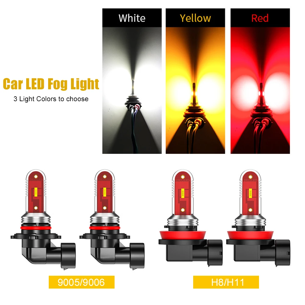 2 шт. алюминиевые передние светодиодные противотуманные фары дальнего света