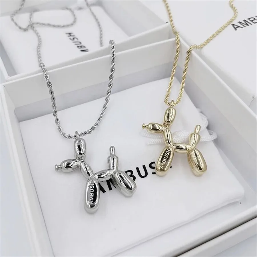 

Top Version Ambush Bracelets High Quality Titanium Steel Puppy Necklace Ambush Fashion Casual Couple Accessories Necklace