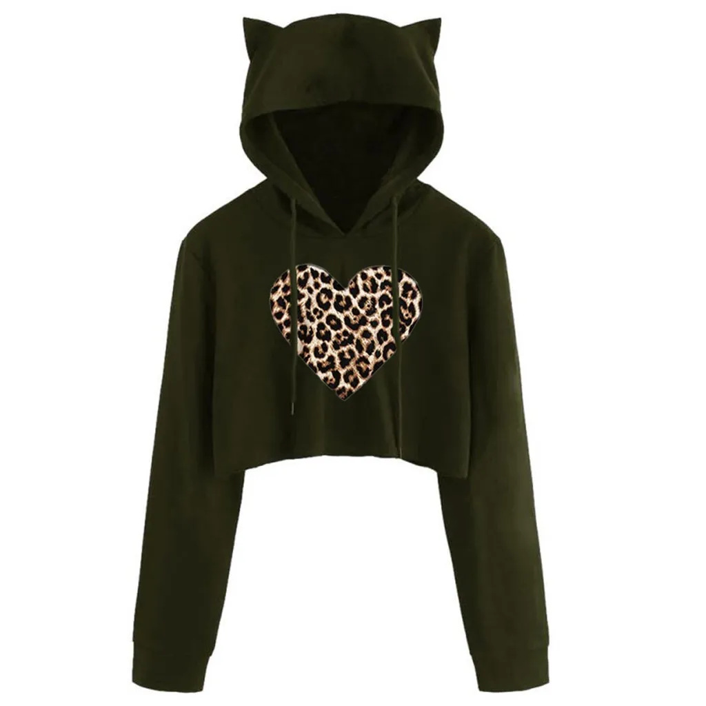 Женская толстовка с капюшоном и надписью Love черная укороченная Толстовка в стиле