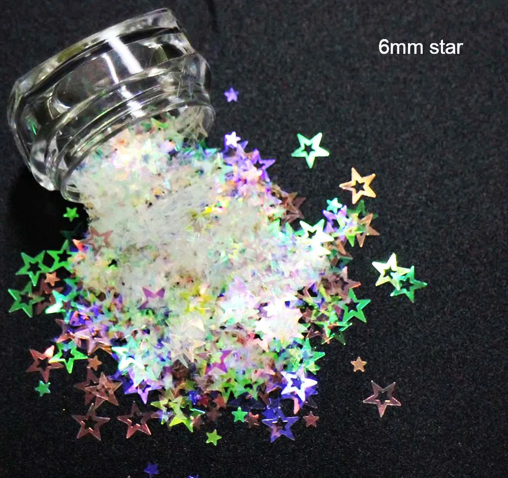 24 разные формы блестками выбор переливчатая Радуга блестящие ломтики 3D дизайн