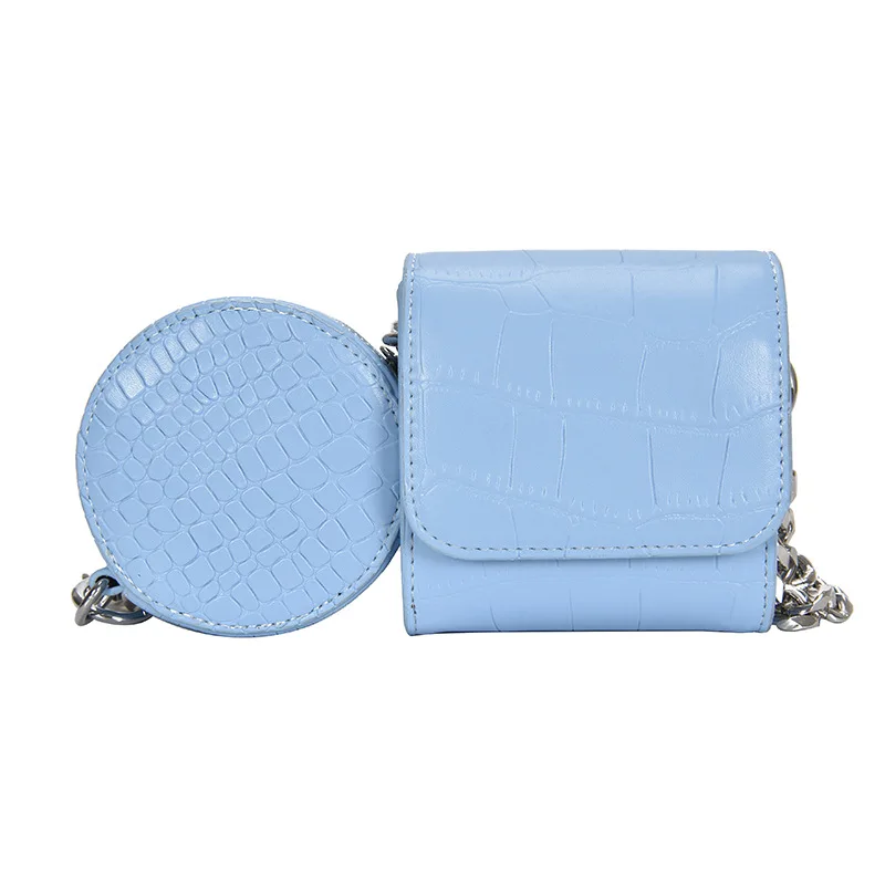 

Fashion Two-piece Messenger Bag Women Crocodile Pattern PU Chain Shoulder Bag Woman High Quality Magnetic Buckle Messenger Bags