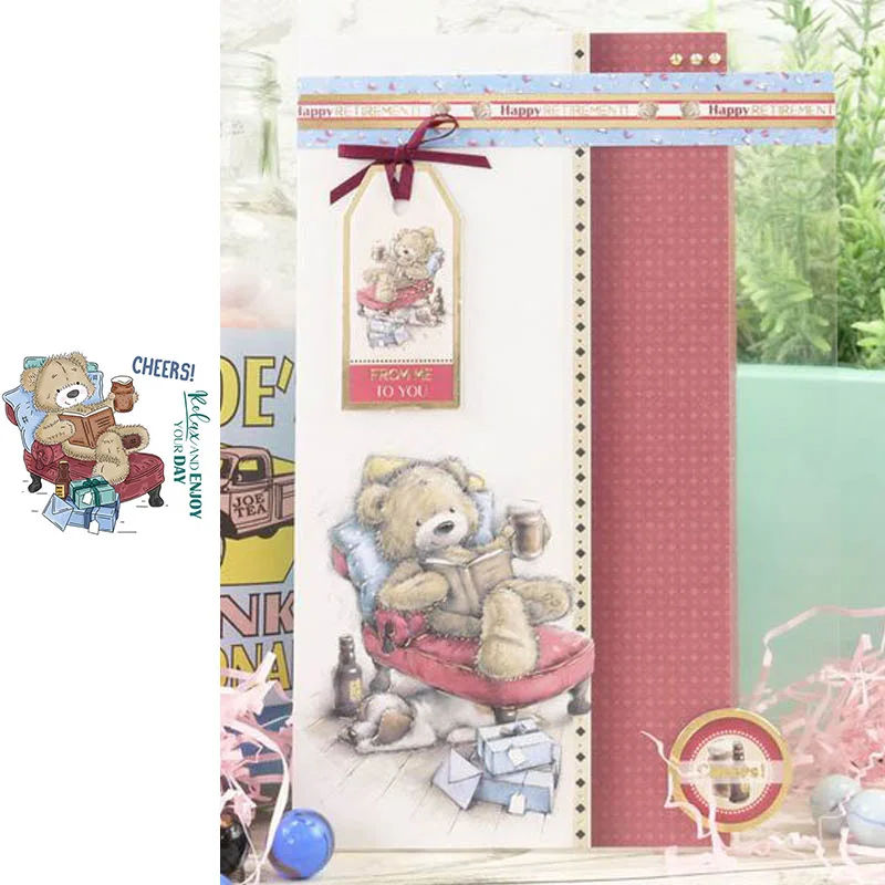 Милые животные маленький медведь прозрачные штампы для скрапбукинга и открыток