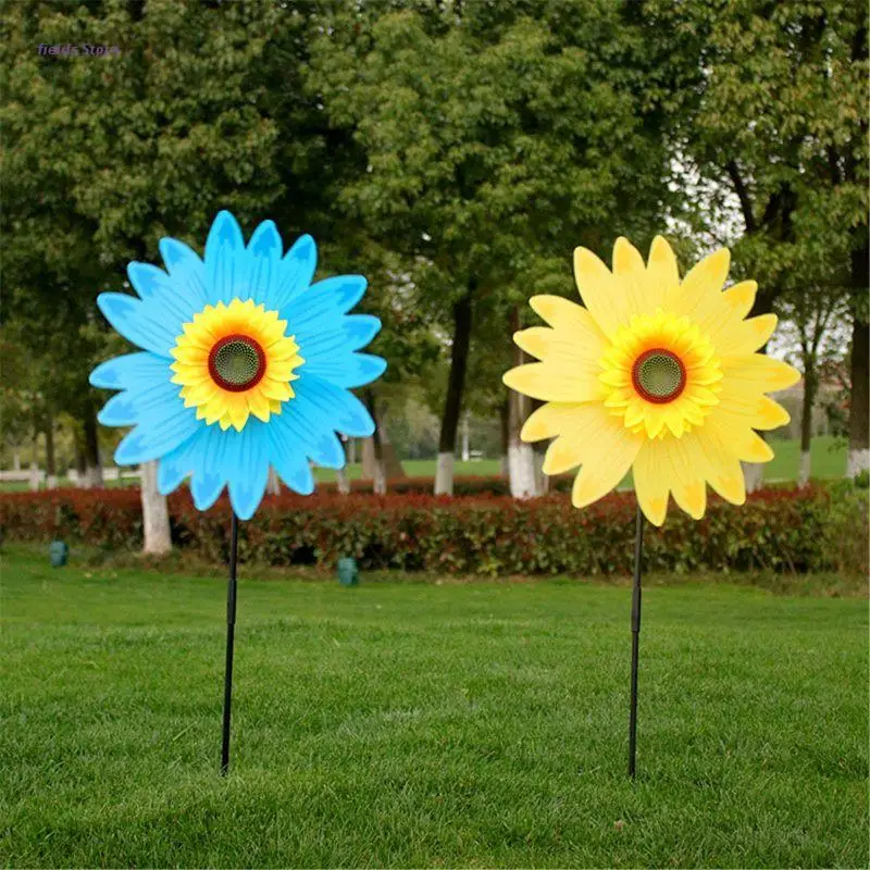 

XX9E 28"Funny Child DIY Colorful Sunflower Windmill Toy Children Outdoor Activities Toy Garden Decor Gift For Kids