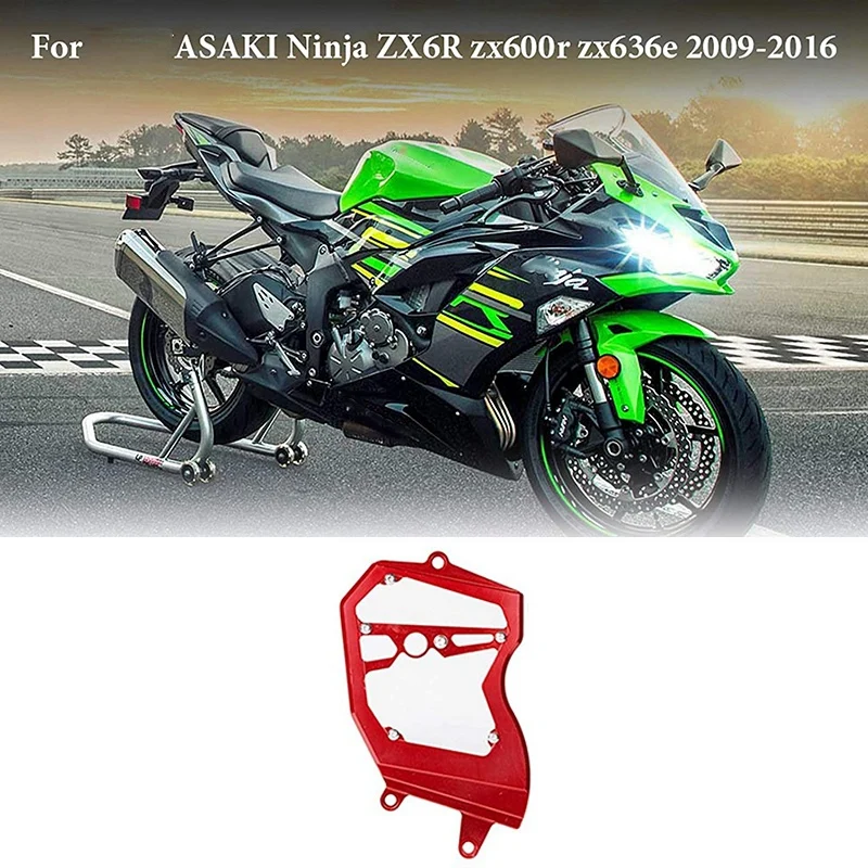

Motorcycle Front Chain Protection Cover Sprocket Protection Plate Engine Protector for Kawasaki ZX6R 636 2009-2016