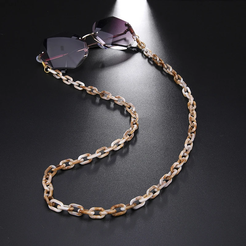

70cm Acrylic Sunglasses Chain Women Anti Slip Reading Eyewears Clip Mask Holder Neck Strap Lanyard Glasses Chain Mask Chains