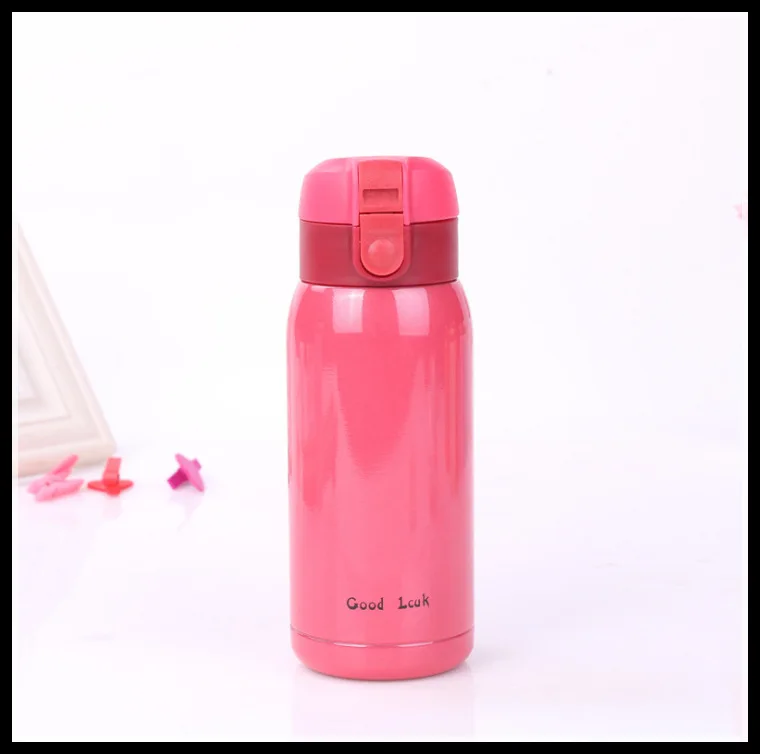 Bpa free, 360 мл, мини-термос для детских вещей, чашка из нержавеющей стали, вакуумная колба, портативная, детская, школьная, молочная, термальная бутылка с веревкой - Цвет: Красный