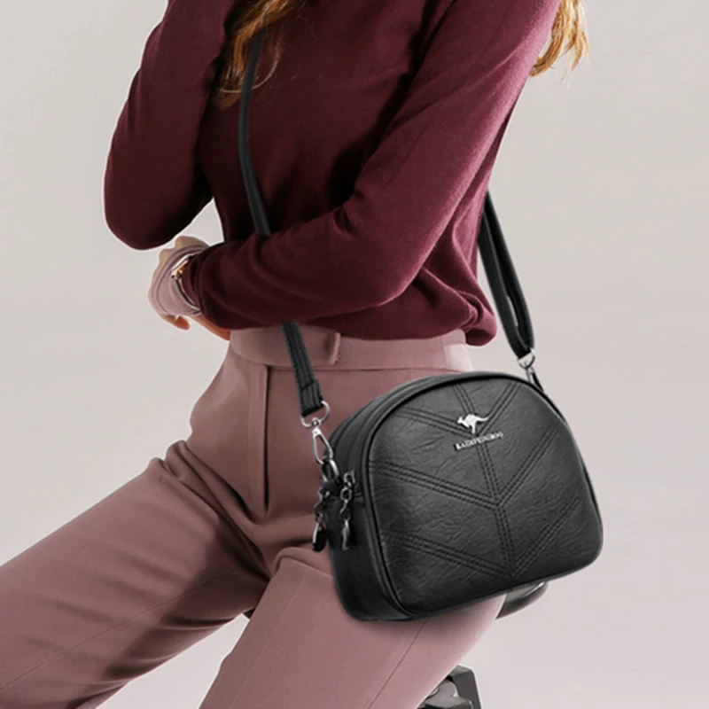 

Full Part Cow Leatehr Bag 2021 New Fashion Single Shoulder Messenger Bags Ladies Fashionable Purses and Handbags Sac Luxe Femme