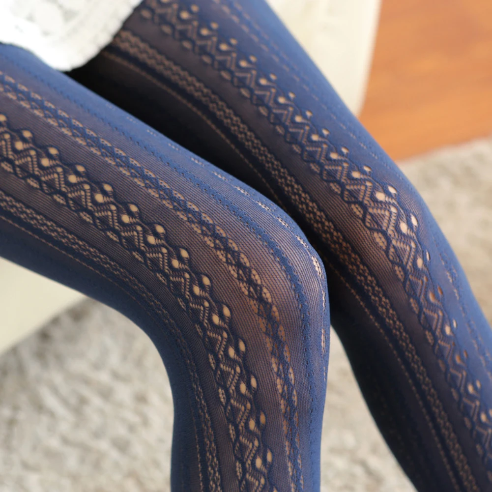 2020 модные популярные женские сексуальные чулки в сеточку черные кружевные с