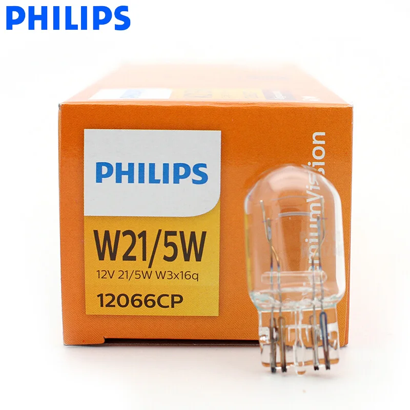 10 шт. Philips W21/5 Вт T20 7443 12 в 21/5 Премиум видение автомобиля оригинасветильник