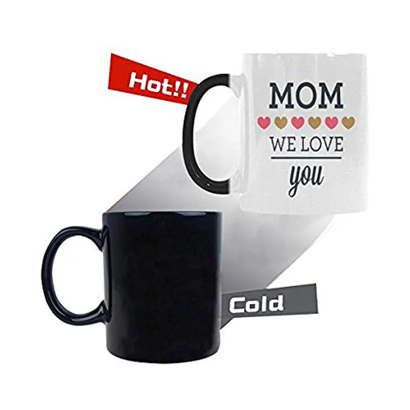 Mom We Love You Термочувствительная кружка для изменения цвета забавная кофе с морфами