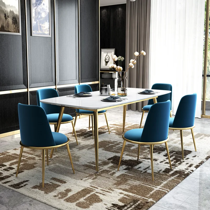 Современный обеденный стул из нержавеющей стали и титана современный