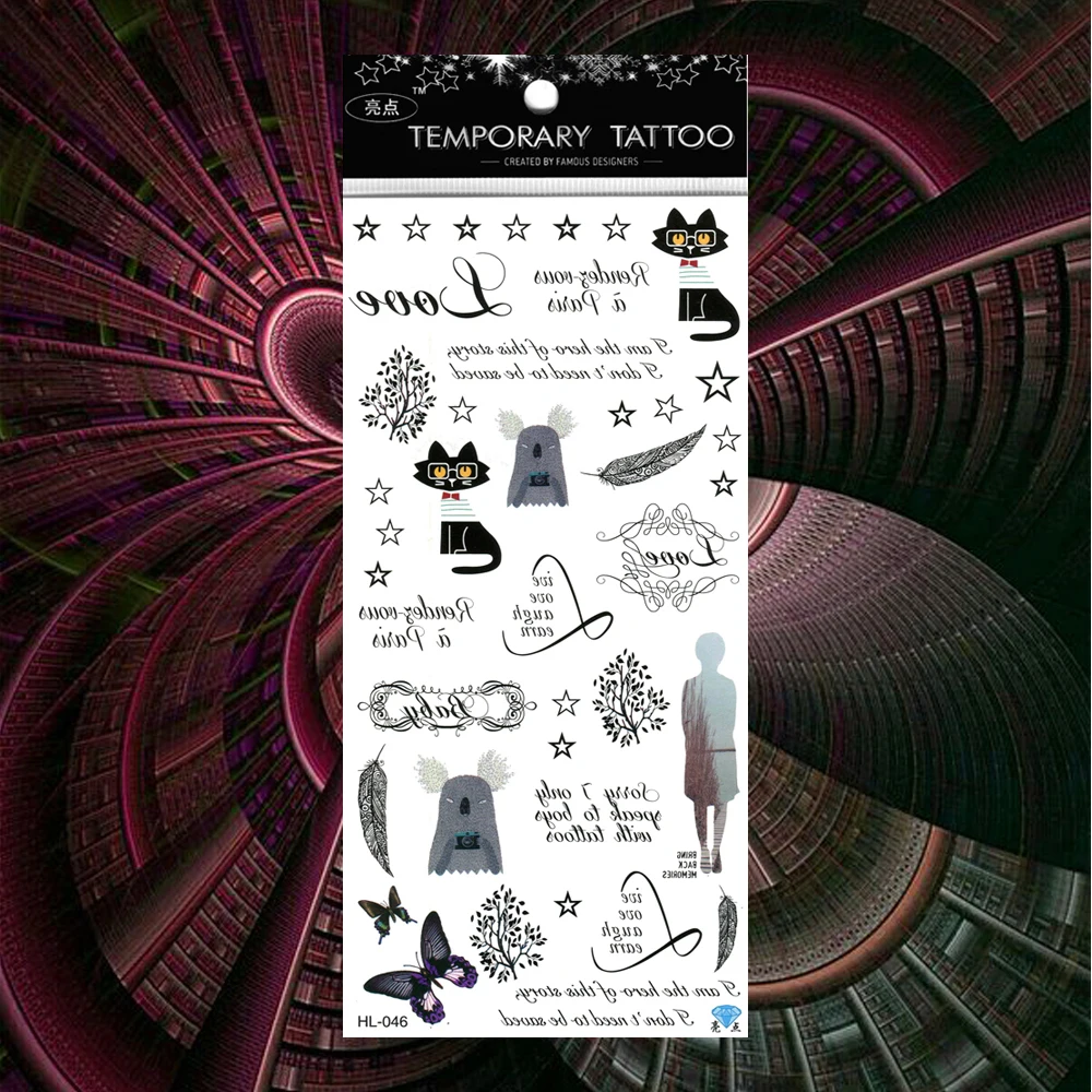 5pcs /lot Arrow Tatoo Skull Tattoo Valentine'S Day Temp Butterfly Tree Fake Rose Princess Tattoos Letter Lip Cute Heart Tatu | Красота и