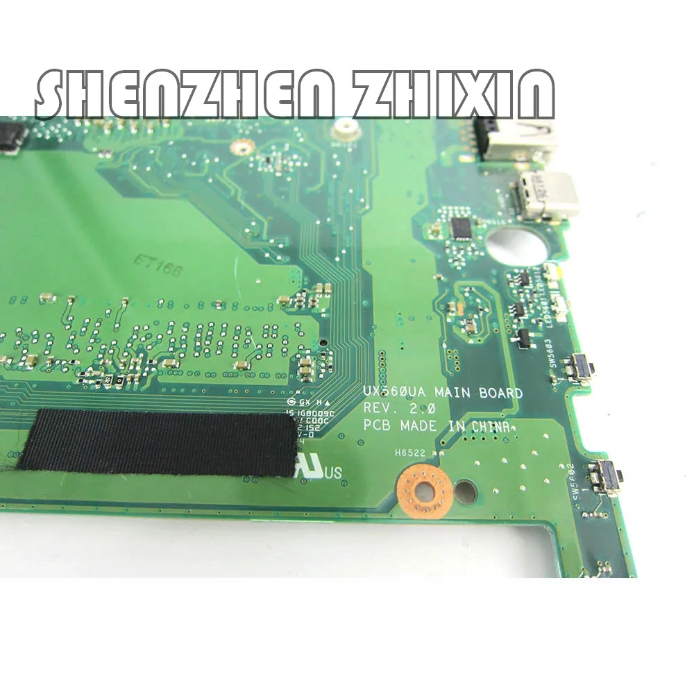 yourui for asus ux560ua 1b q504ua laptop motherboard w i5 6200u cpu 8gb ram ddr3 pn 60nb0bz0 mb1300 test ok free global shipping