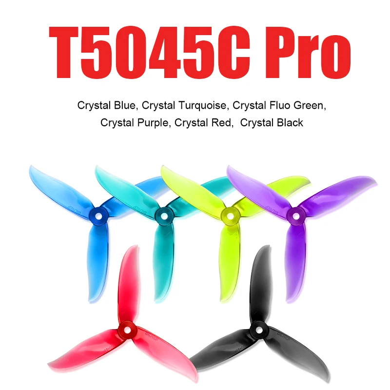 10 пар Dalprop Cyclone T5045C PRO 5 дюймовые пропеллеры небьющиеся 3 лопастные для гоночного дрона FFPV RC|Детали и