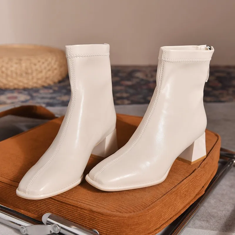 Women's Ankle Boots Flat Heels Women's Winter and Autumn Shoes Daily Short Boots Women's Shoes Size 35-40