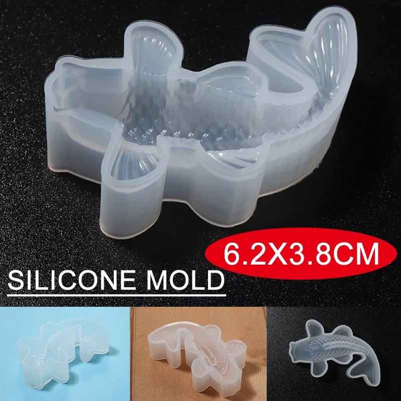 Силиконовая 3D форма в виде рыбы кои