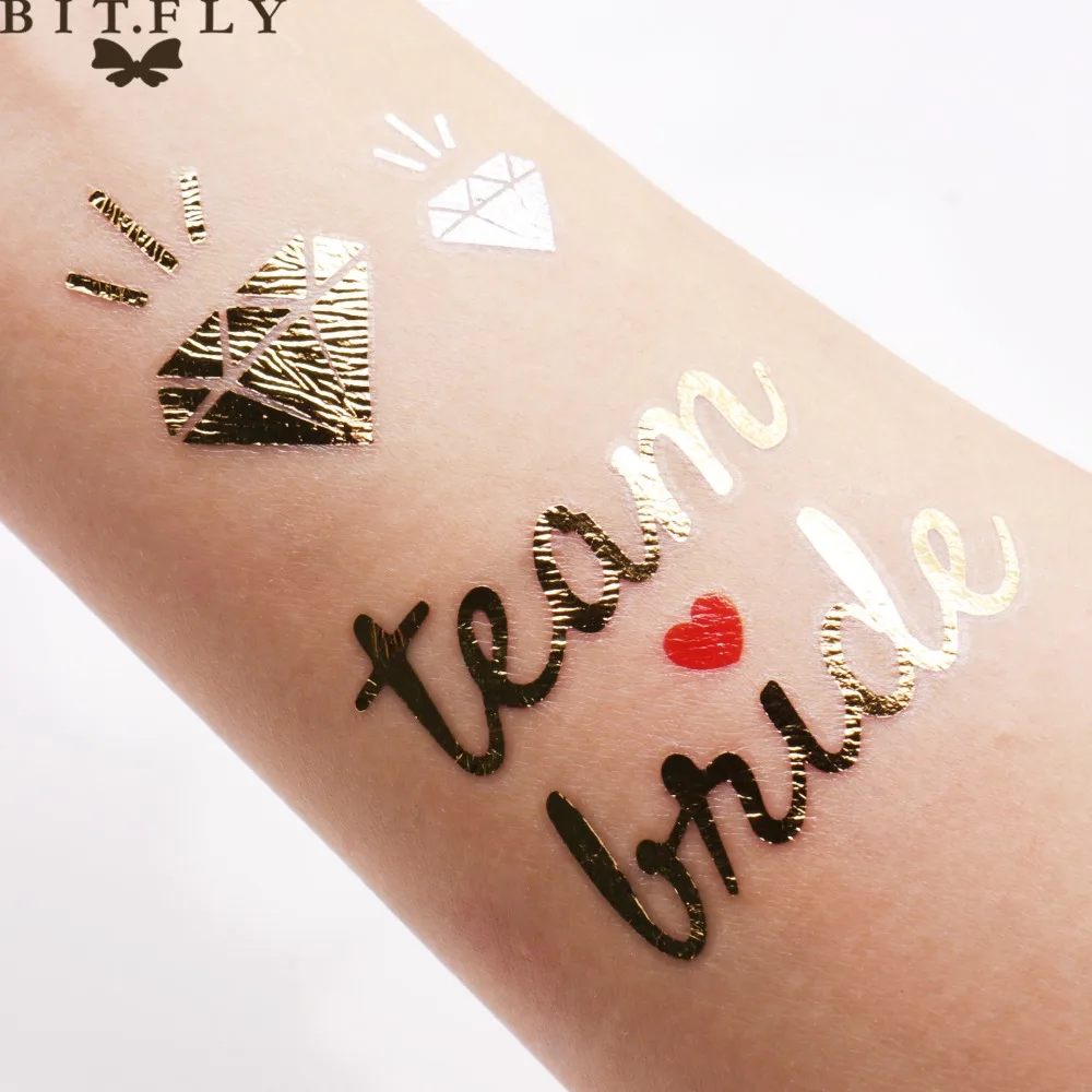 BIT.FLY водонепроницаемые девичьи вечерние украшения для невесты тату наклейки