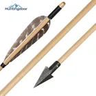 Стрелы из древесины для стрельбы из лука, традиционный лук с индейкой и рекурсивным луком, с головкой стрелы ручной работы, 612шт., 31,5 дюйма, 8 мм