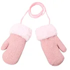 Детские зимние разноцветные перчатки для девочек