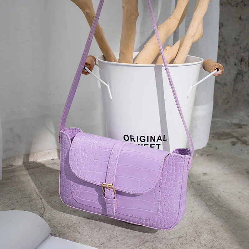 

Сумка для покупок в стиле ретро, Повседневная Дамская сумочка на плечо с узором под кожу крокодила, однотонная женская сумка из искусственн...