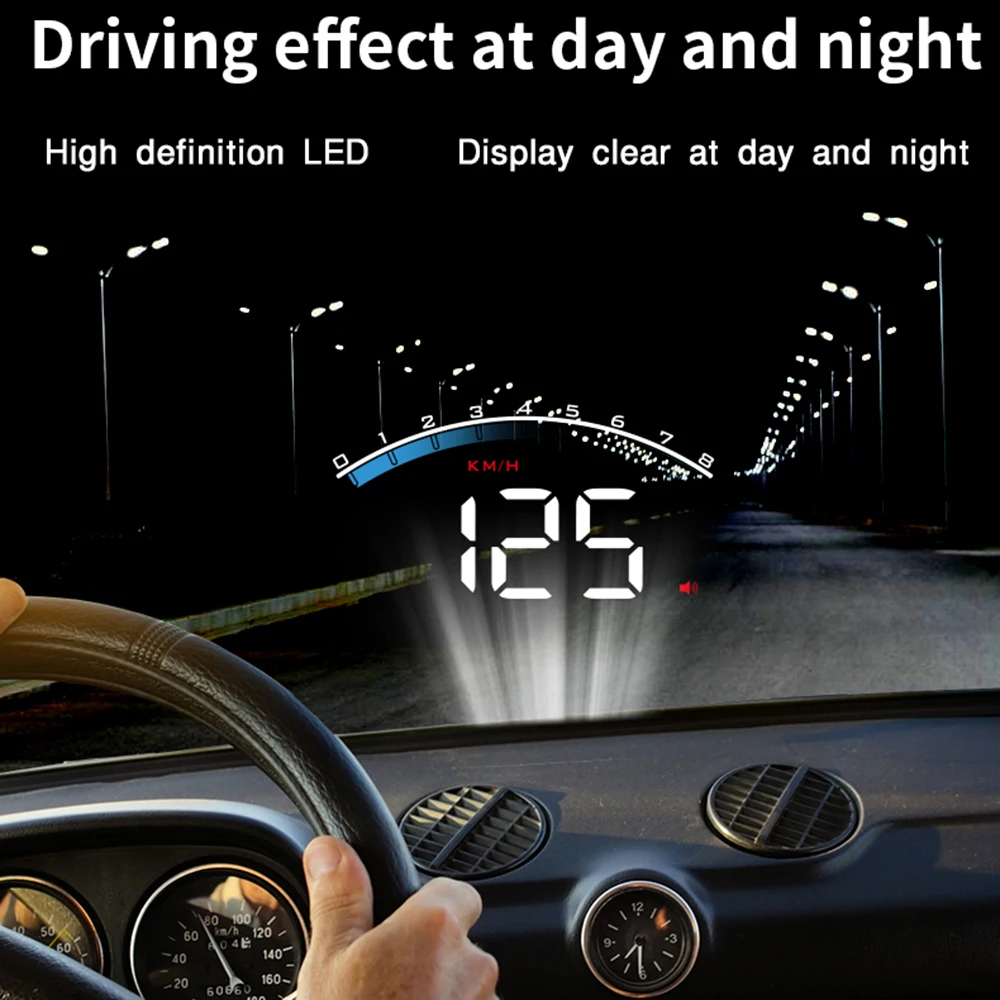 KKMOON Универсальный 5 дюймовый дисплей HUD для головы ODB II GPS Спидометр превышение