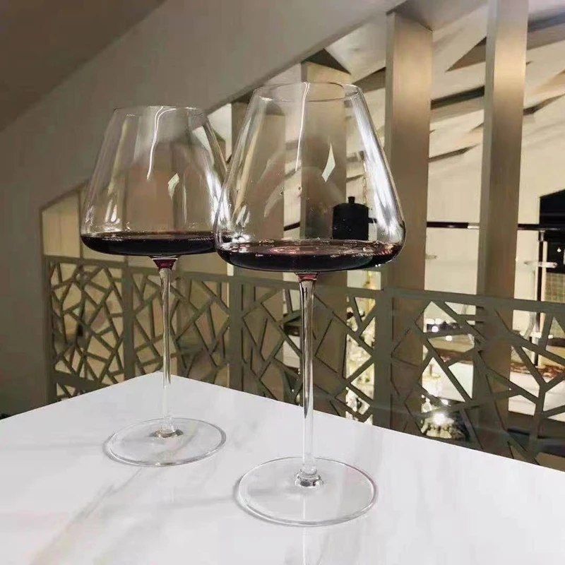 

2PCS/LOT Pure handmade crystal wine glass big belly all-around high-end large capacity high-end wine glass personality and