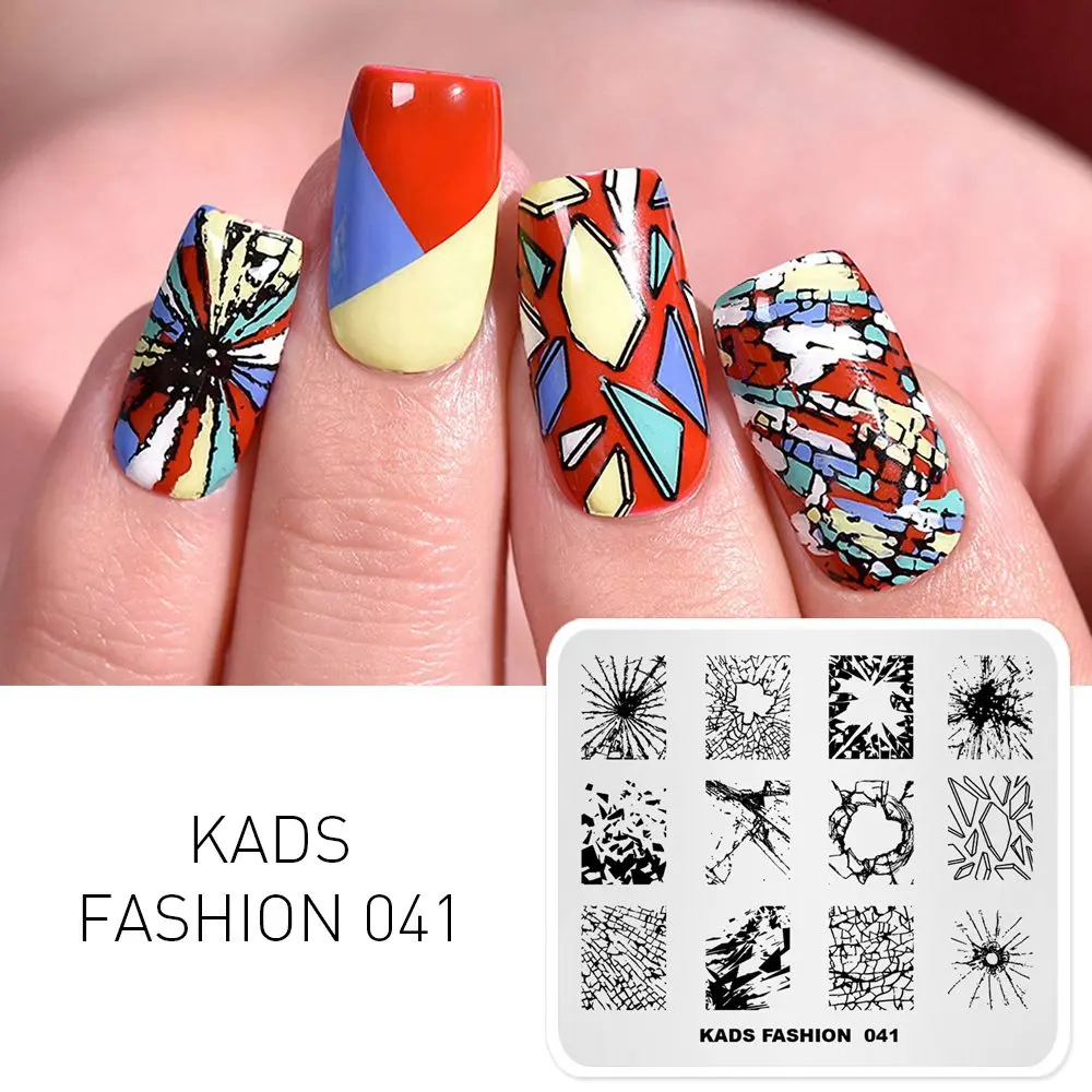 FASHION 041 KADS пластины для штамповки ногтей новые различные изображения красоты 7*8 см дизайн ногтей трафаретная штамповка шаблон для печатей лаком для ногтей инструмент - Цвет: FASHION 041