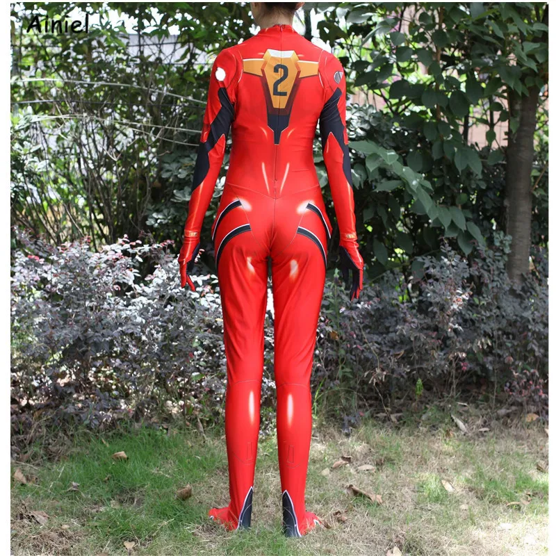 Ainiel аниме ЕВА АСУКА Лэнгли Косплэй костюм неоновое боди зентай-костюм комбинезон