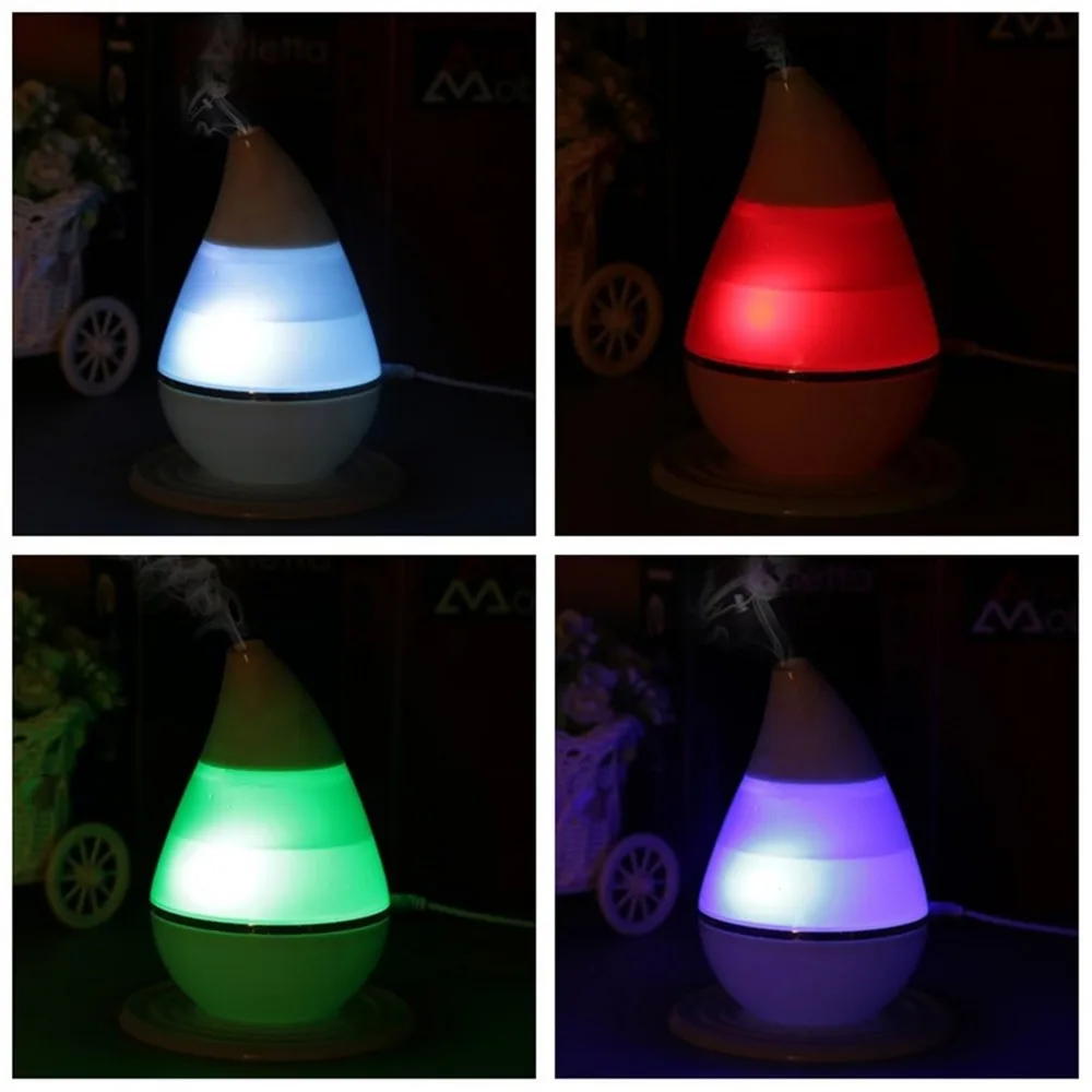 

Drop Shaped 7 Colors Night Light Ultrasonic Aroma Humidifier Air Essential Oil Diffuser Smart Home Purifier Atomizer Refresher