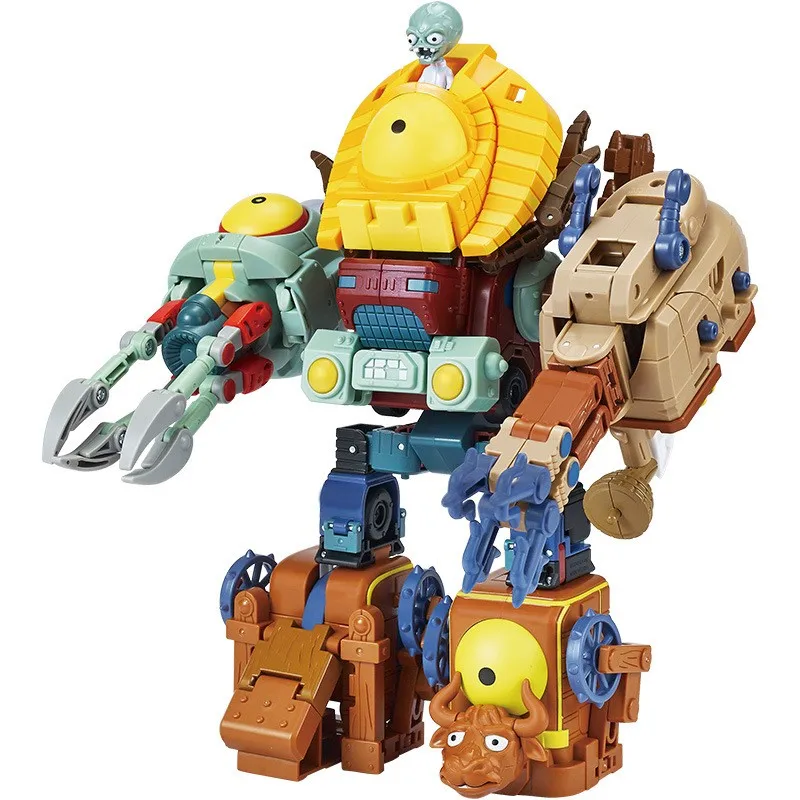 New PVZ Plants Vs Zombies Deformation Struck Game Robot Mech Toy Action Toy & Figures Building Blocks Bricks Brinquedos Toys promotion 10pcs set 4 8cm plants vs zombies pvz game model collection figures plants zombies action figure toys