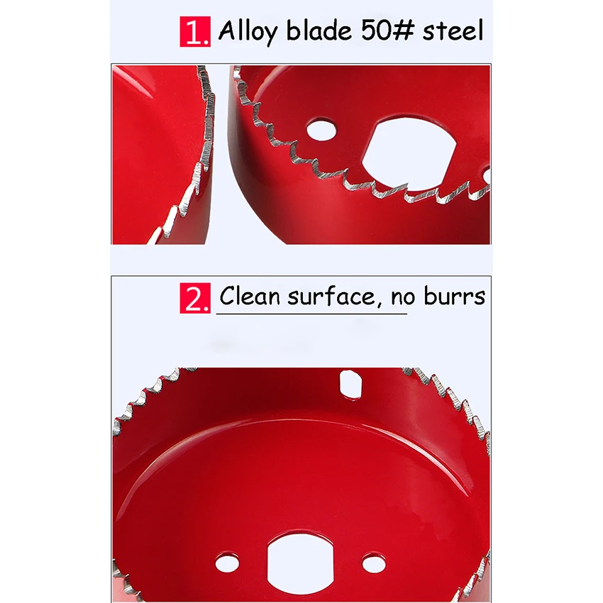 

1 Set Woodworking Hole Opener Puncher Accessories Multi-functional Drill Bit Kit for PVC Board,Aluminum Plate,Plastic