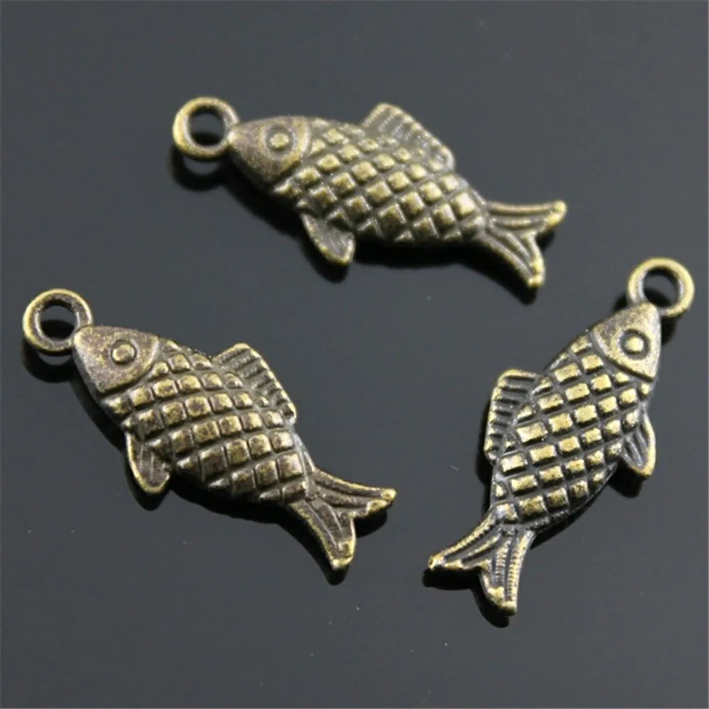 Подвеска в виде рыбы 2 цвета 8 х20 мм 20 шт. | Украшения и аксессуары