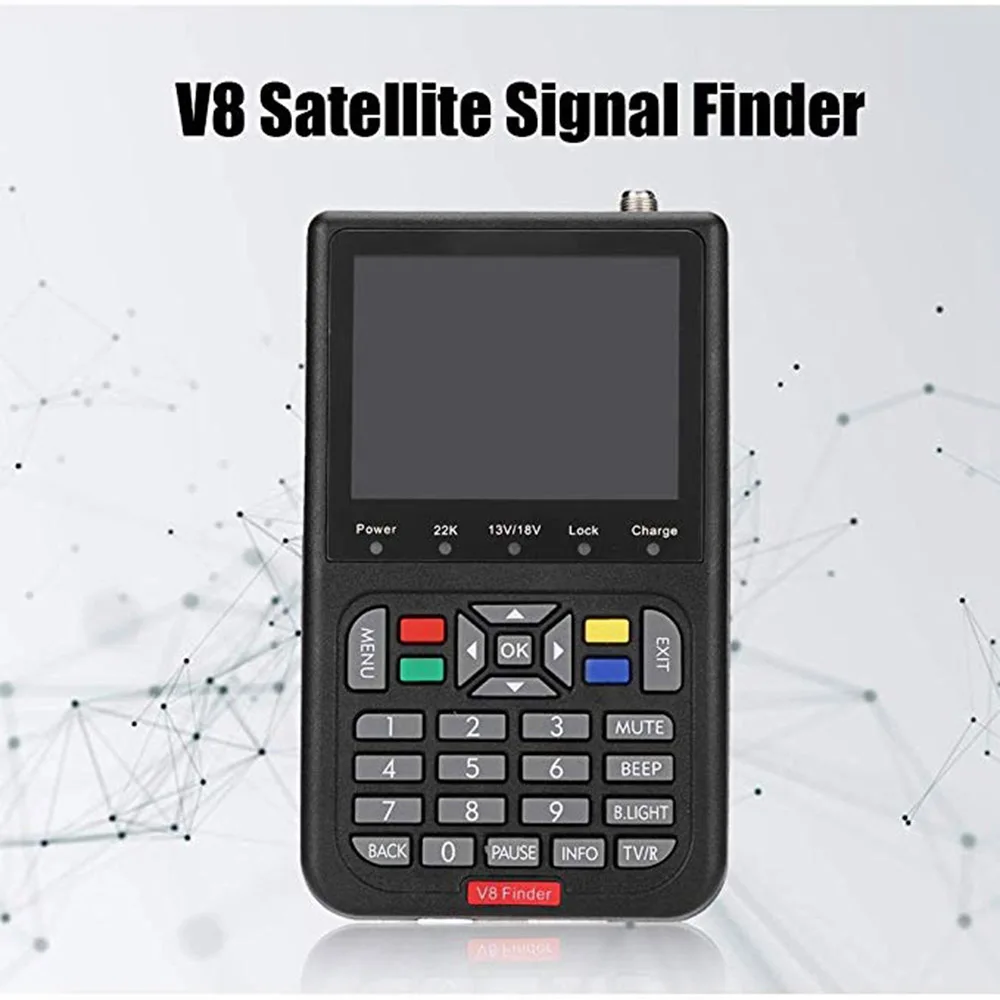 Satxtrem V8 Sat Finder Digital HD 1080P DVB S2 H.264 3.5" LCD Built-in Battery Uydu Sinyal Bulucu Satelite Finder Receptor