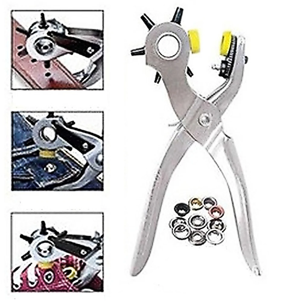 

75 Holes Silver DIY Home Accessories Tools Durable Manual Belt Handheld Piercing Punching Plier
