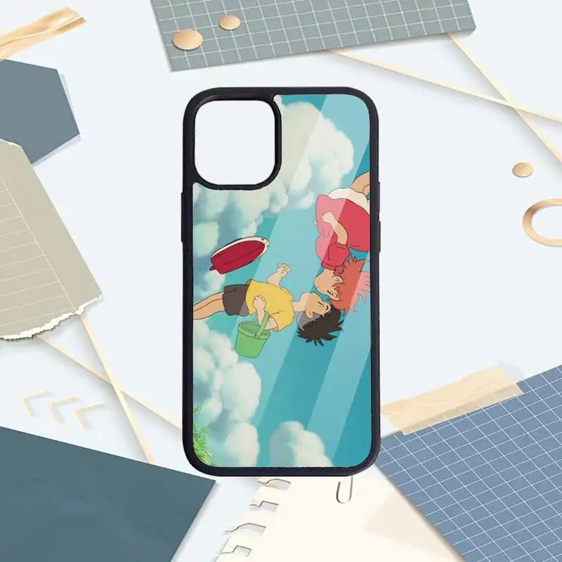 

Ponyo on the Cliff anime Phone Case PC for iPhone 11 12 pro XS MAX 8 7 6 6S Plus X 5S SE 2020 XR Luxury brand shell funda