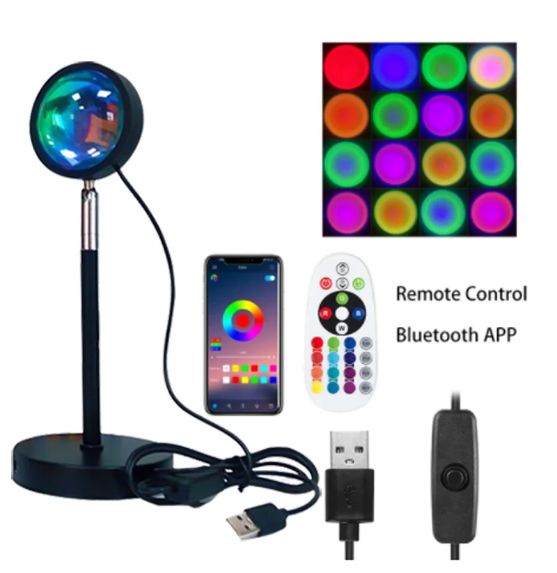 

Беспроводная лампа с дистанционным управлением через приложение, вращение на 180 градусов