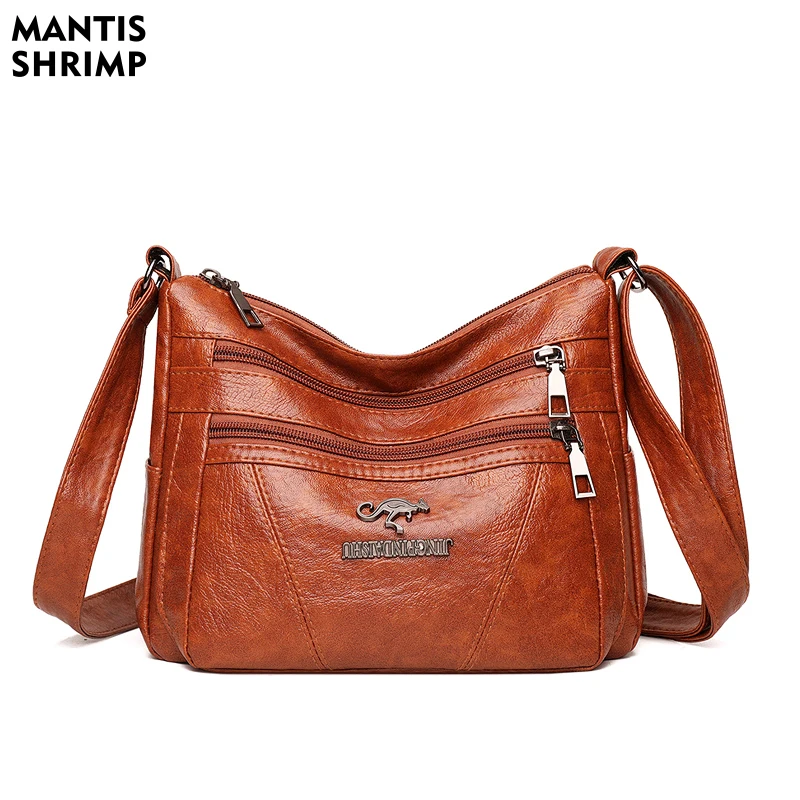 

Women Bags Vintage Handbags All-match Shoulder Messenger Bags Designer PU Leather Flap Large Capacity Crossbody Bags for Women
