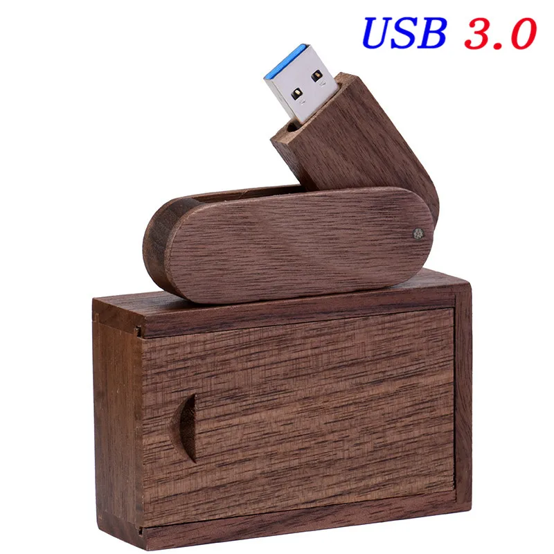 walnut with box SHANDIAN USB 3,0(10 шт. бесплатный логотип) деревянный портативный USB флеш-накопитель 4 ГБ 8 ГБ 16 ГБ 32 ГБ 64 Гб карта памяти U dick свадебные подарки - Цвет: walnut with box