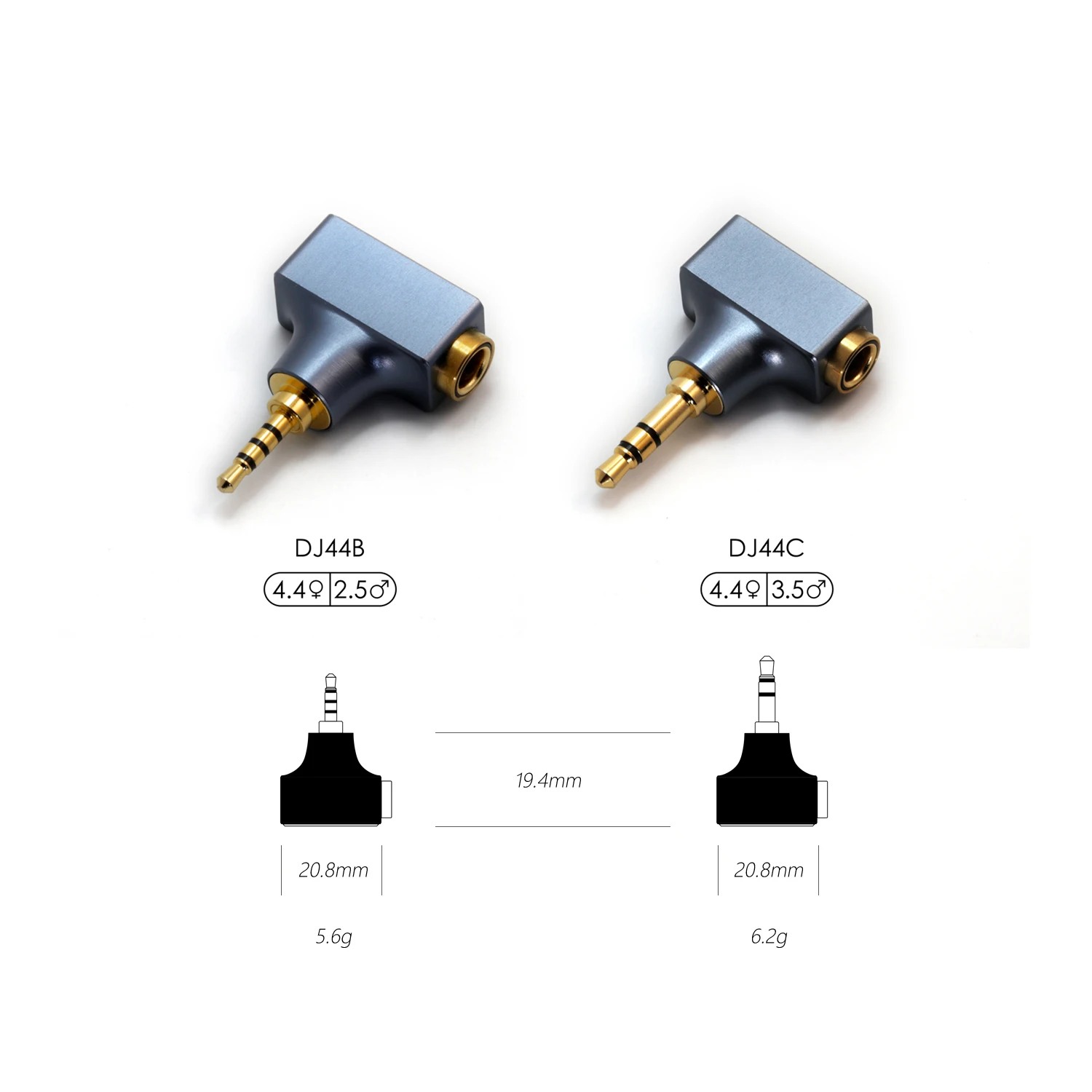 Переходник для наушников DD ddHiFi DJ44C DJ44B Mark II Female 4 мм до 2 5 3 Hi-Fi MP3 музыкального плеера
