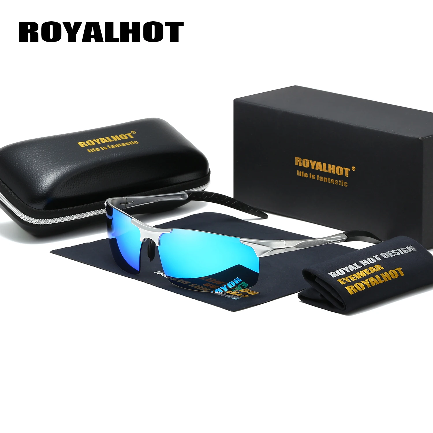 Солнцезащитные очки RoyalHot мужские и женские прямоугольные поляризационные из