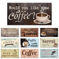 coffee metal tin signs plaque home decor metal poster plate for cafe bar pub kitchen garden home wall decoration