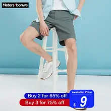 Metersbonwe мужские летние повседневные короткие штаны хлопок Модные Винтажные шорты в уличном стиле однотонные дышащие размера плюс