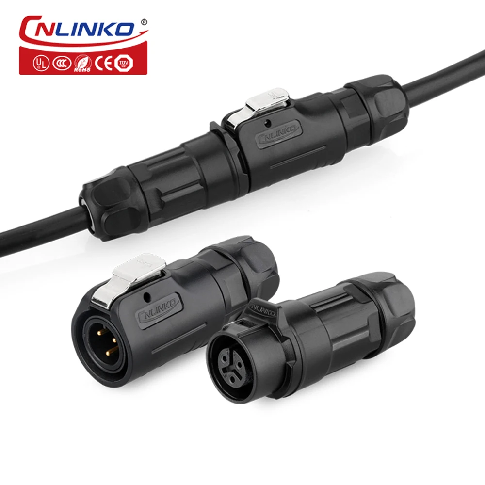 Cnlinko LP серия M12 провод к проводу PBT пластик 5A IP67 AC Электрический разъем питания 4 Pin