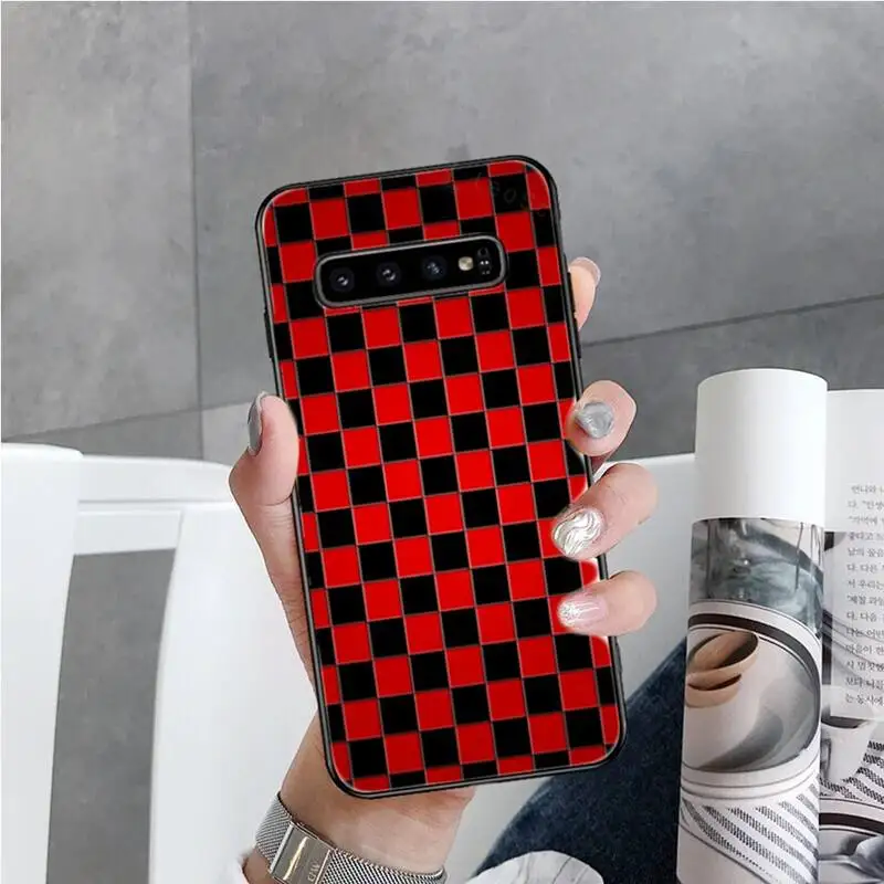 

Checkerboard Soft Art Pattern art Phone Case For Samsung S6 S7 edge S8 S9 S10 e plus A10 A50 A70 note8 J7 2017