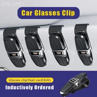 car glasses portable clip sunglasses ticket card clamp for cadillac logo seville xt4 ct4 ct5 ats slr sts ext cts escalade coupe