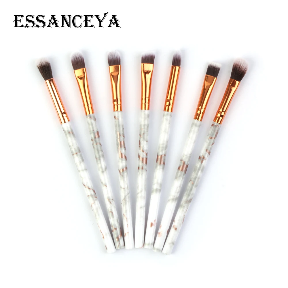 ESSANCEYA 7/10 шт. набор кистей для макияжа Профессиональные теней кисти переносной красивая щетка инструменты Мрамор Мини косметические кисти - Handle Color: 7PCS