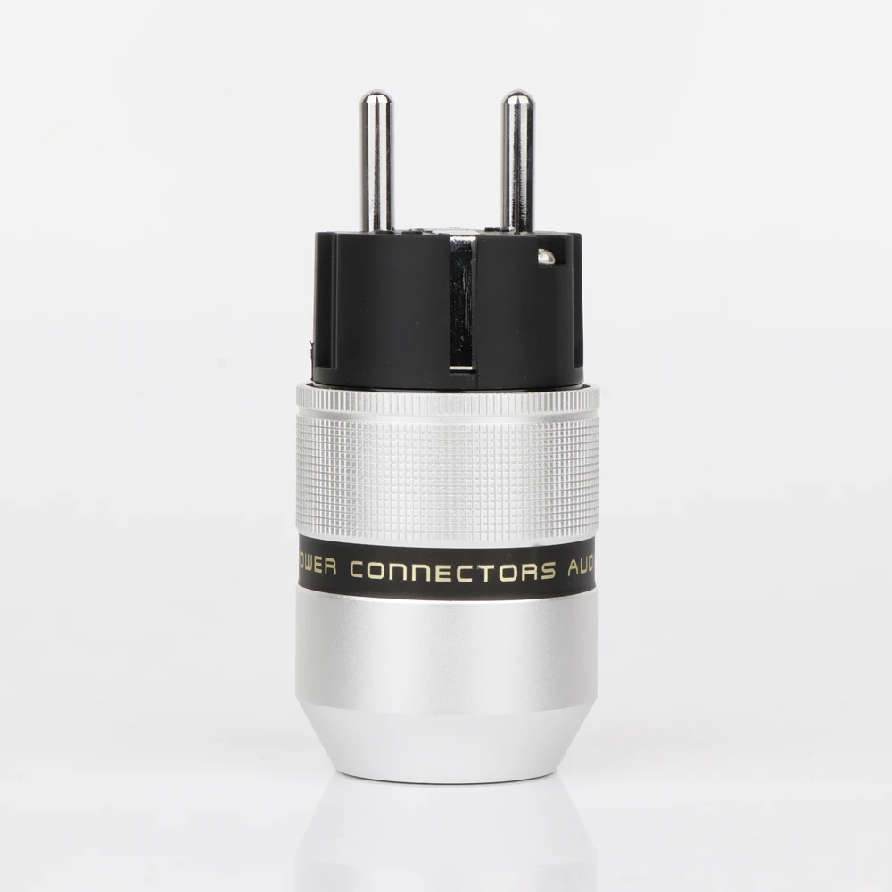 Одна пара 100% алюминиевая крышка родиевое покрытие ЕС ac Разъем питания