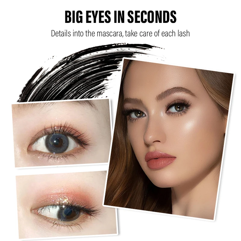 Тушь для ресниц 4D водостойкая быстросохнущая удлиненная естественная