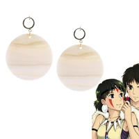 anime hobby princess mononoke scallop earring stud earrings cute temperament female jewelry